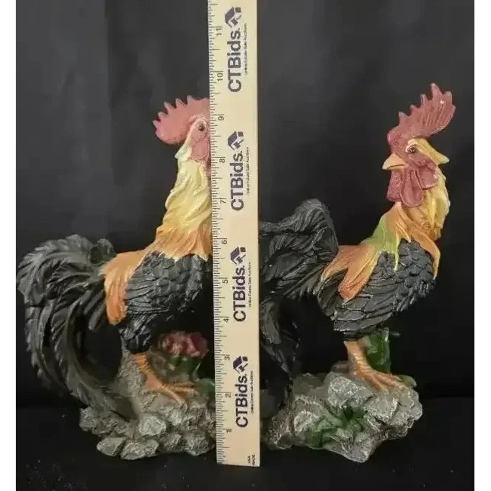 Lot of 5 Resin Roosters